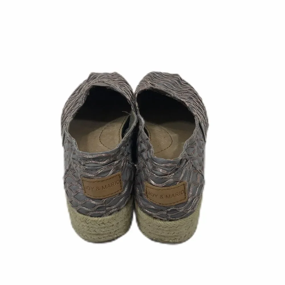 Joy and‎ Mario Metallic Espadrilles Size 7W